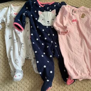 3 piece lot 0-3month carters sleepers